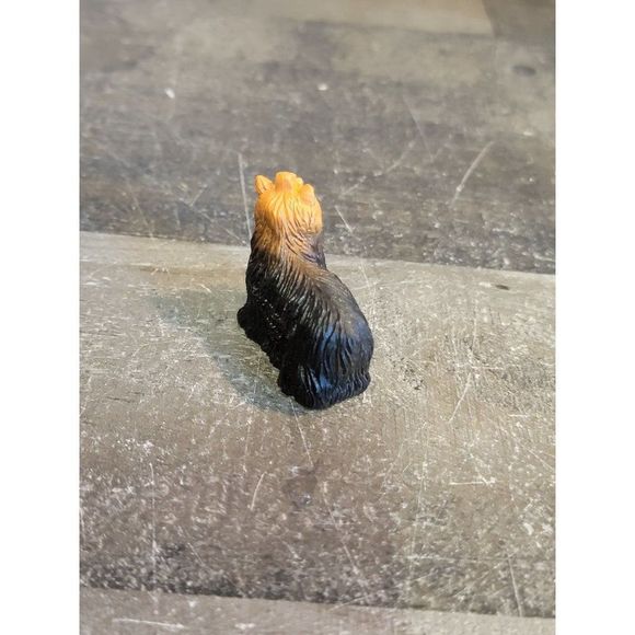 Mini Scottish Terrier brown dog toy figure doll accessory pink bow - Picture 3 of 5